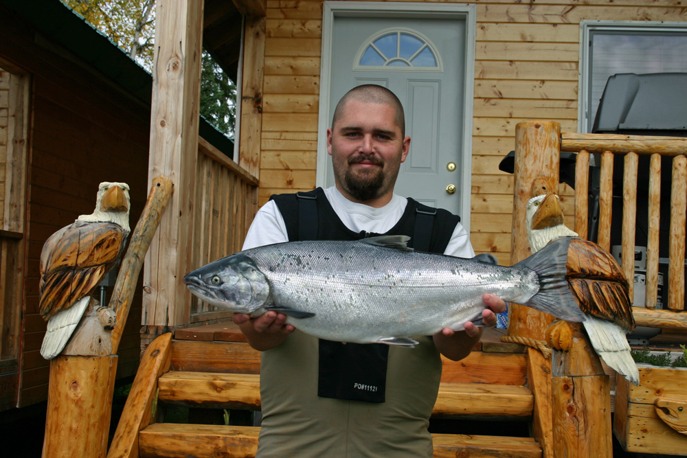 Salmon fishing lodge