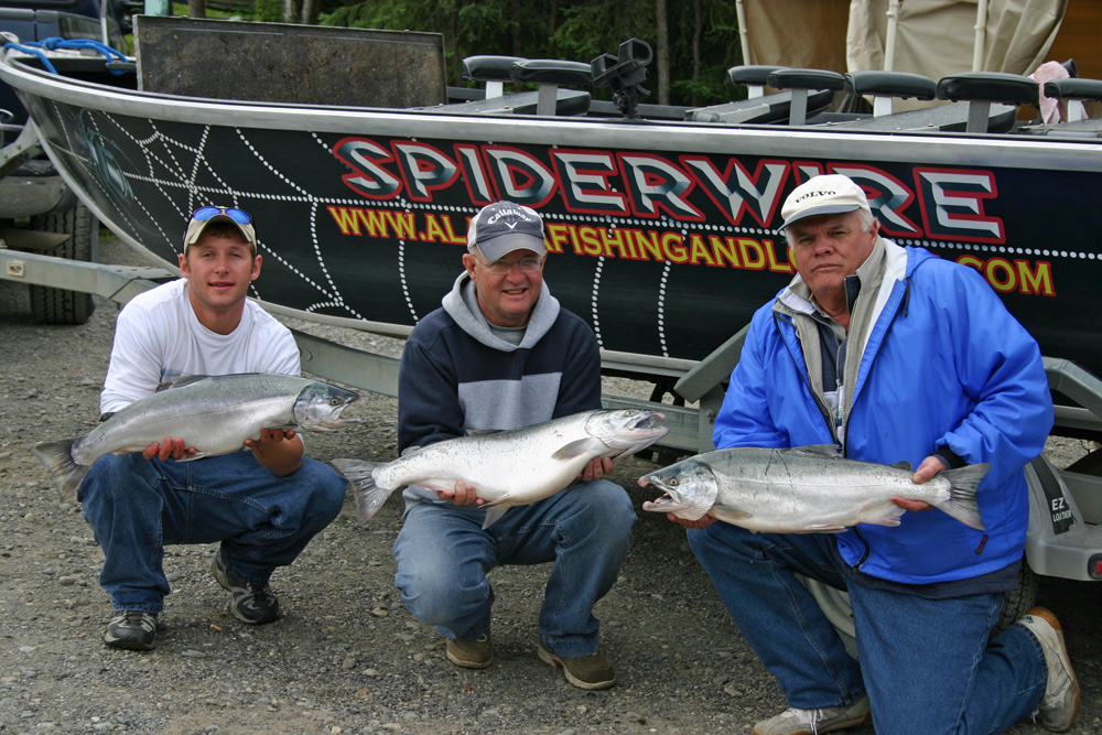 Three guys with Cohos